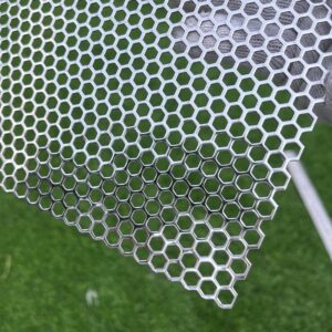 Tôle perforée inox 304 400x200mm hexa 6mm