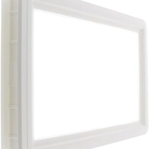 Hublot rectangulaire PVC blanc pour porte de garage 37x23,5 cm