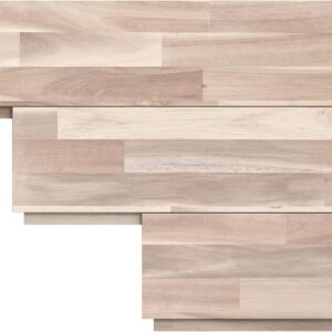 Panneau bois Acacia 0,9 m² - Pack 5 - Blanc organique