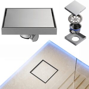 Caniveau douche italien 15x15 cm acier inox 304