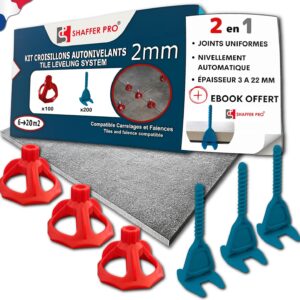 Croisillons nivellement carrelage 2mm - SHAFFER PRO