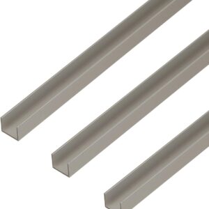 Alberts 3 profilés U 19mm aluminium argenté 1m