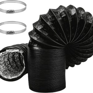 Tuyau ventilation 100 mm PVC/Alu 3m noir