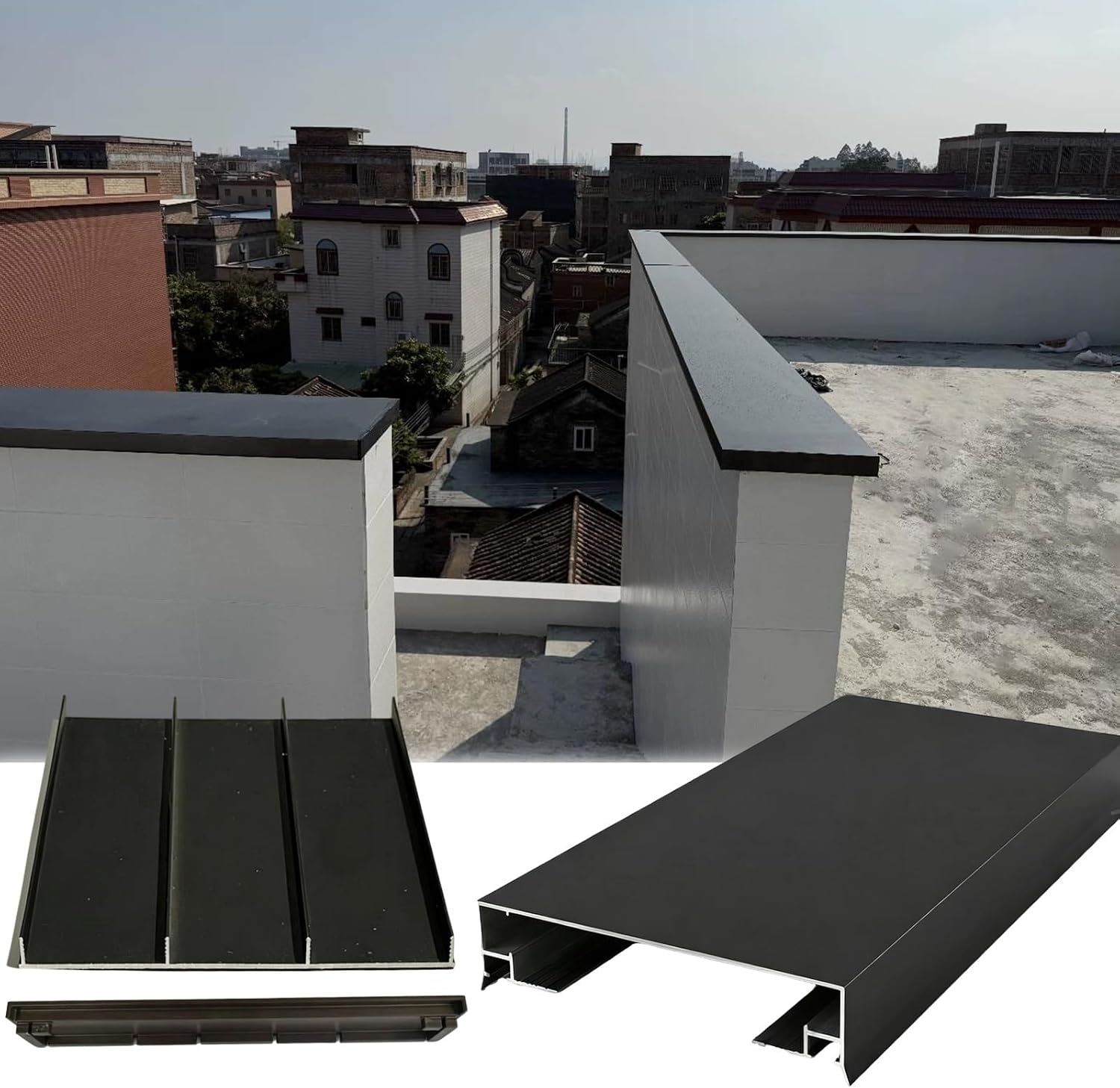 Couvertine aluminium pour muret 50 cm avec LED intégré