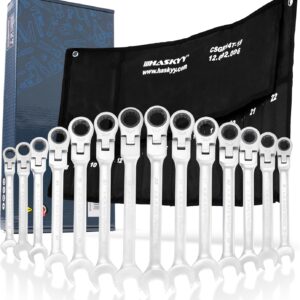 Jeu de clés à cliquet 14 pièces HASKYY 8-22 mm