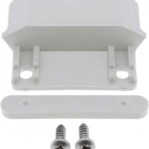 Butée centrale PVC blanc pour volet roulant - Fixation haute/basse