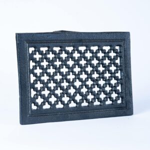 Grille ventilation fonte SEZAM 22,3x15,5 cm noir