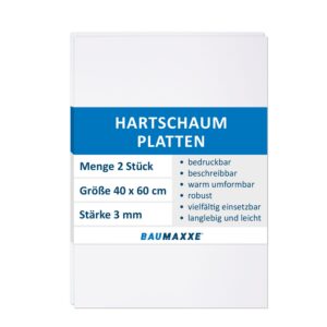 Lot 2 plaques PVC mousse 40x60 cm 3 mm blanches