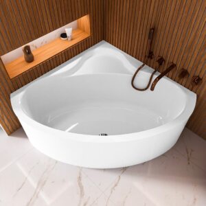 Baignoire d'angle Bala 120x120cm ECOLAM complet