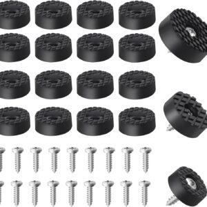 32 Pads Anti-rayures Caoutchouc Noir 18mm