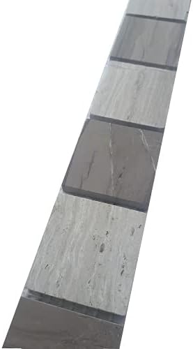 Frise mosaïque marbre 30x4,8cm gris crème B111