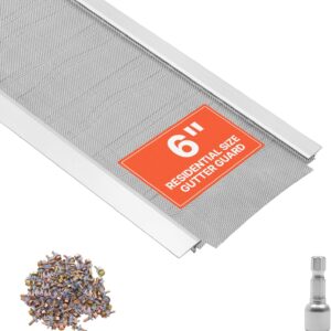 Grille de gouttière VEVOR 152,4 mm – Anti-feuilles & débris INOX