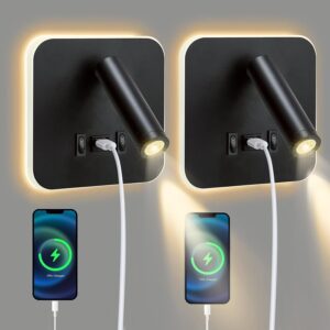 Applique LED murale 2 en 1 avec charge USB