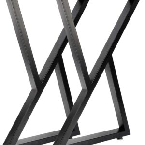 Lot de 2 pieds de table métal noir 71 cm - Homtone