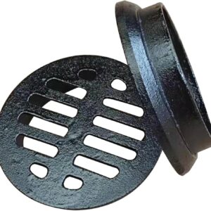 Grille évacuation eau fonte 16 cm - Drainage extérieur durable