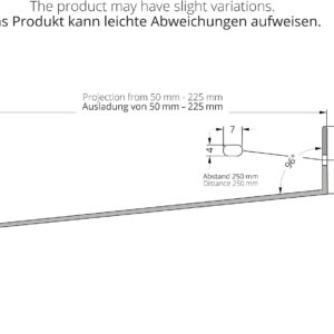 Appui fenêtre aluminium 90x600 mm - TJ