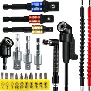 Kit 21 pièces renvoi d'angle 105° pour perceuse