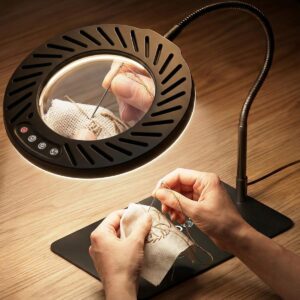 ARTDOT Lampe Loupe 10X LED - 144 LEDs & 5 Couleurs