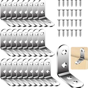 Lot de 26 équerres inox 40x40mm pour meubles