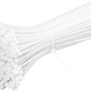 1000 Colliers Serrage Blanc 100mm x 1,8mm Auto-verrouillage