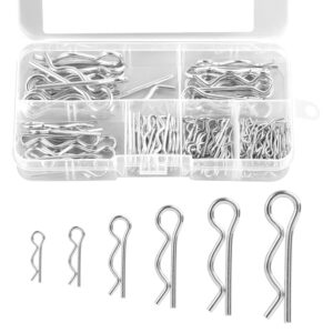 Goupilles fendues R Clips 100pcs 6 tailles acier zingué