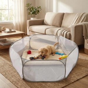 Parc pop-up pour petits animaux Vauki – Gris