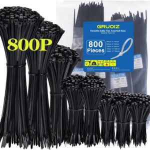 Collier Rilsan 800 pièces – Noir 3.6mm GRUOIZ