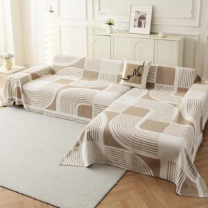 Housse canapé d'angle WEYOND Kaki - Chenille bohème