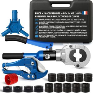 Kit sertissage plomberie 6-en-1 Neezra 14 mâchoires