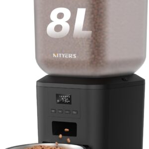 Distributeur croquettes auto Nityers 8L | Acier inox