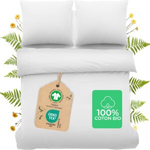 Housse de couette bio Dreamzie 220x240 cm & taies 65x65 cm