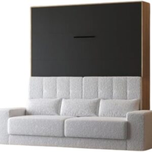 BB Loisir Lit escamotable 160x200cm vertical blanc