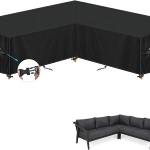 Housse extérieure canapé d'angle 255x255 cm anti-UV