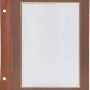 Securit® inserts A5 marron lot de 5 – Protège-cartes bois