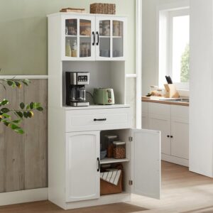Buffet cuisine VASAGLE blanc moderne - Rangement optimisé