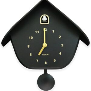 WALPLUS Horloge Coucou Murale Design Chalet Noir