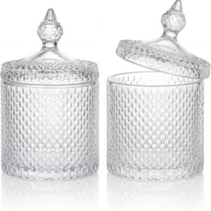 Hejo 2 Bocaux en Verre 600 ml - Design rétro & élégant