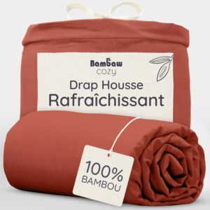 Drap housse bambou 140x200 cm - Bambaw