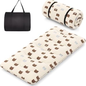 FANTASK Matelas Tatami Ours Marron - 90x200 cm