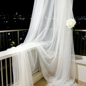 Tulle blanc 6m x 1.6m pour mariage & fête