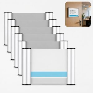 Lot de 6 plaques de porte en aluminium A6 - Tryora