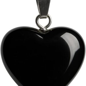 Pendentif Cœur Obsidienne Noire – Bijou Protecteur Femme