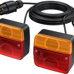 Kit feux arrière remorque 7m câble 7 broches E-mark