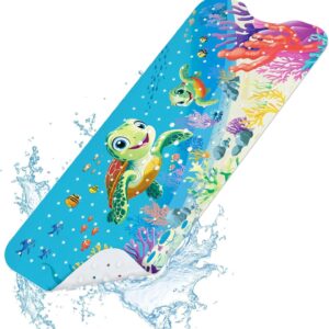 Tapis de bain Tortue antidérapant enfant 100x40 cm