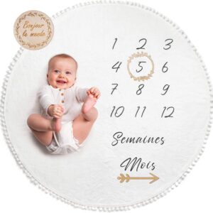 ODOXIA Couverture Étape Bébé Lune | Cadeau Baby-Shower