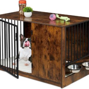 Box chien intérieure Relaxdays 65,5 cm, marron
