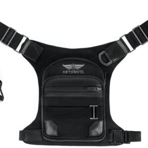 Sacoche Jambe Moto Artonvel Cuir Black - Ultra Résistante