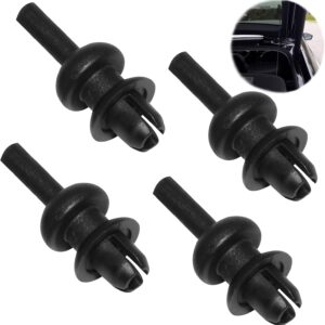 Fixations plage arrière 4 pcs noir - Compatible Citroën/Peugeot