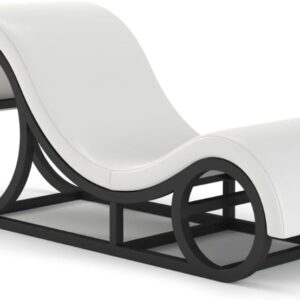 Fauteuil Tantra Élegant - Cuir Blanc Adulte