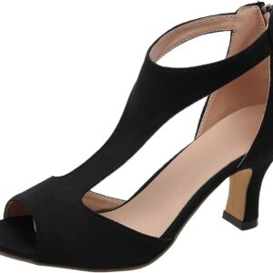 Sandales femme été talon épais couleur unie